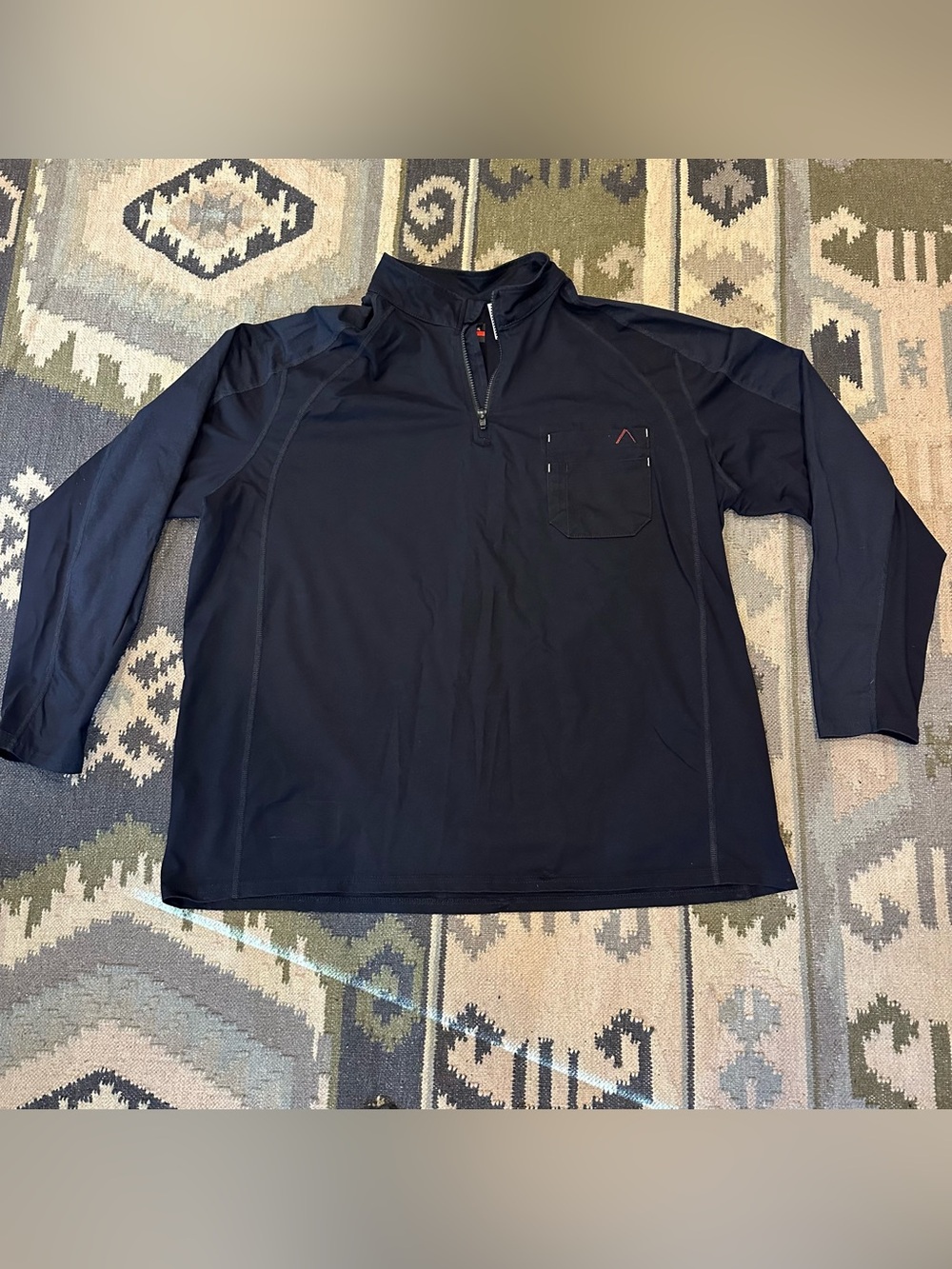 Bulwark FR Fire Rated Men's 1/4 Zip Flex Knit Pullover Deep Navy Blue 3XL CAT 2